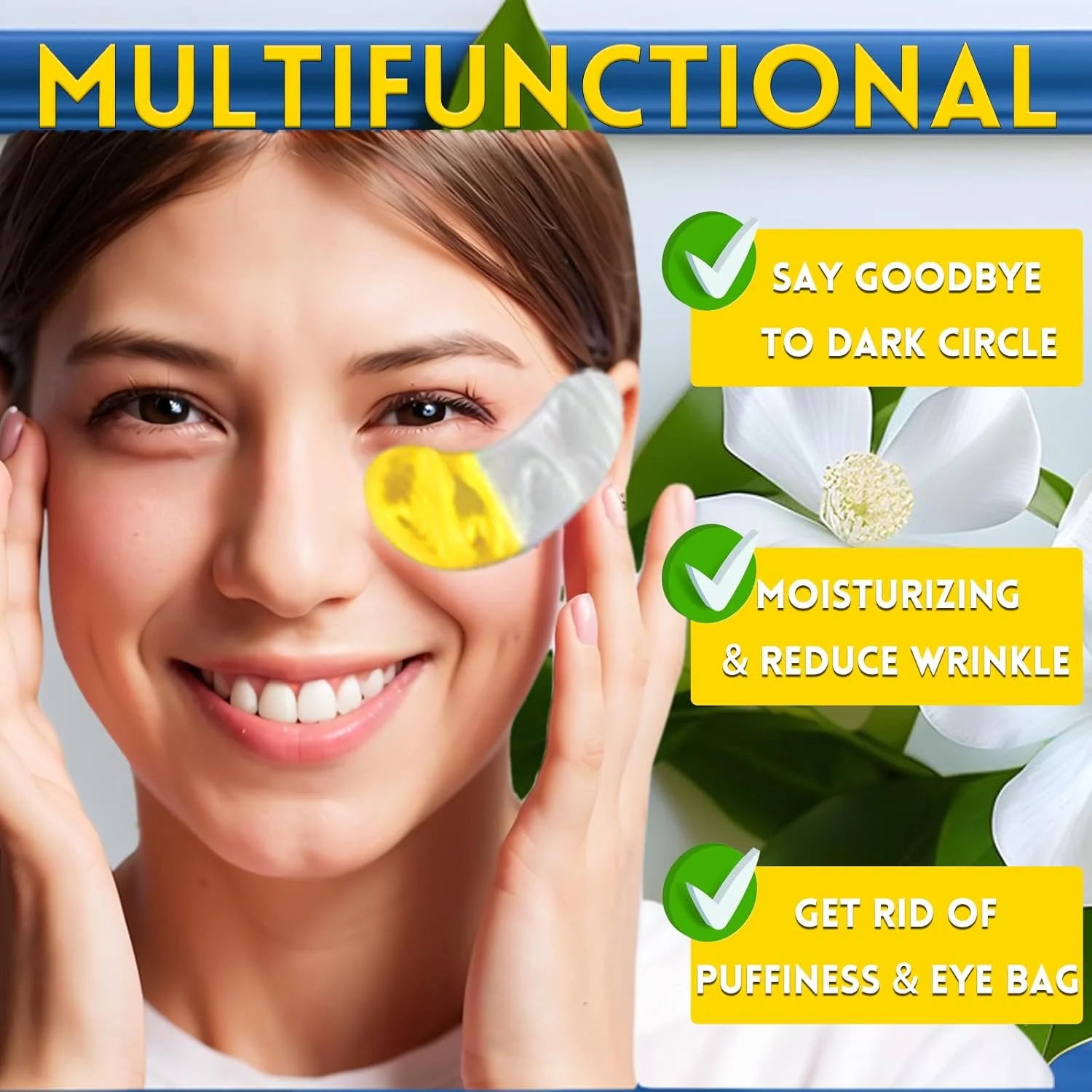 مجموعه ماسک زیر چشم طلایی کریستال کلاژن الیتزیا، 36 جفت، ماسک های ژلی مرطوب کننده طبیعی برای سیاهی و پف زیر چشم، ضد پیری، آبرسان، کاهش چین و چروک، مراقبت از پوست چشم برای زنان و مردان