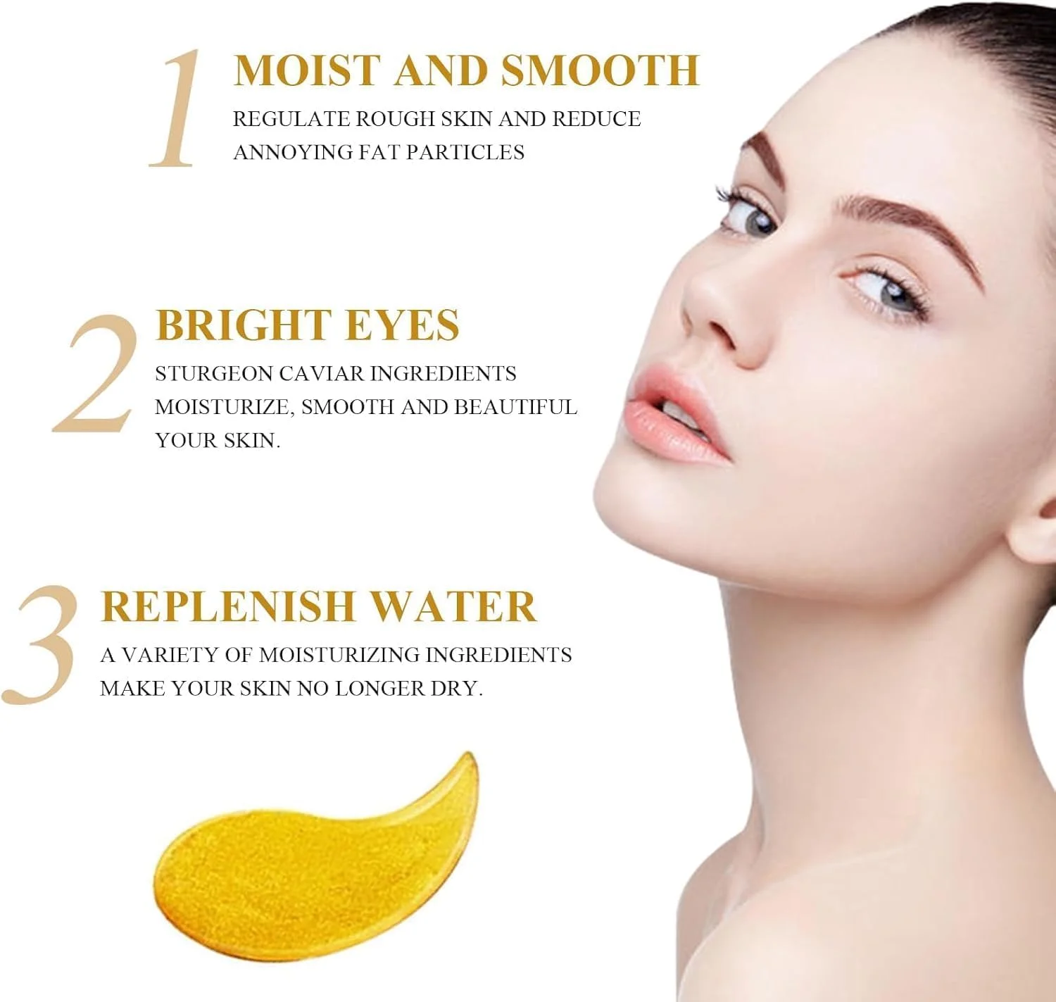 پدهای زیر چشم برای سیاهی دور چشم با طلای 24 عیار | بسته 60 عددی پدهای ژلی خنک کننده چشم | ماسک پد هیدروژل چشم با کلاژن برای آرامش چشم ها، کاهش پف و چین و چروک پدهای زیر چشم برای سیاهی دور چشم با طلای 24 عیار | بسته 60 عددی پدهای ژلی خنک کننده چشم | ماسک پد هیدروژل چشم با کلاژن برای آرامش چشم ها، کاهش پف و چین و چروک