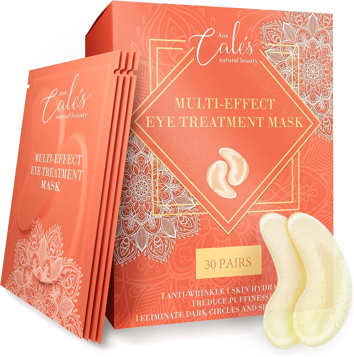 پد زیر چشم برای پف زیر چشم، ماسک زیر چشم کلاژن برای حلقه های تیره، پد ژلی زیر چشم برای چروک با اسید هیالورونیک، ماسک های شفاف زیر چشم، درمان سیاهی زیر چشم مردان و زنان (30 جفت)