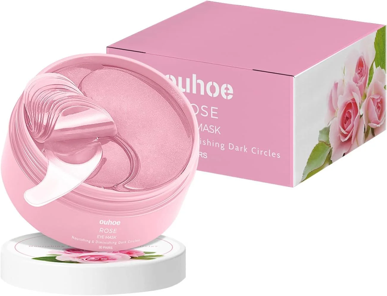 ماسک زیر چشم، ماسک چشم اسید هیالورونیک گل رز، درمان سیاهی دور چشم، ماسک زیر چشم برای پف زیر چشم، ضد پیری، ضد چروک و خطوط ریز، رفع تیرگی زیر چشم