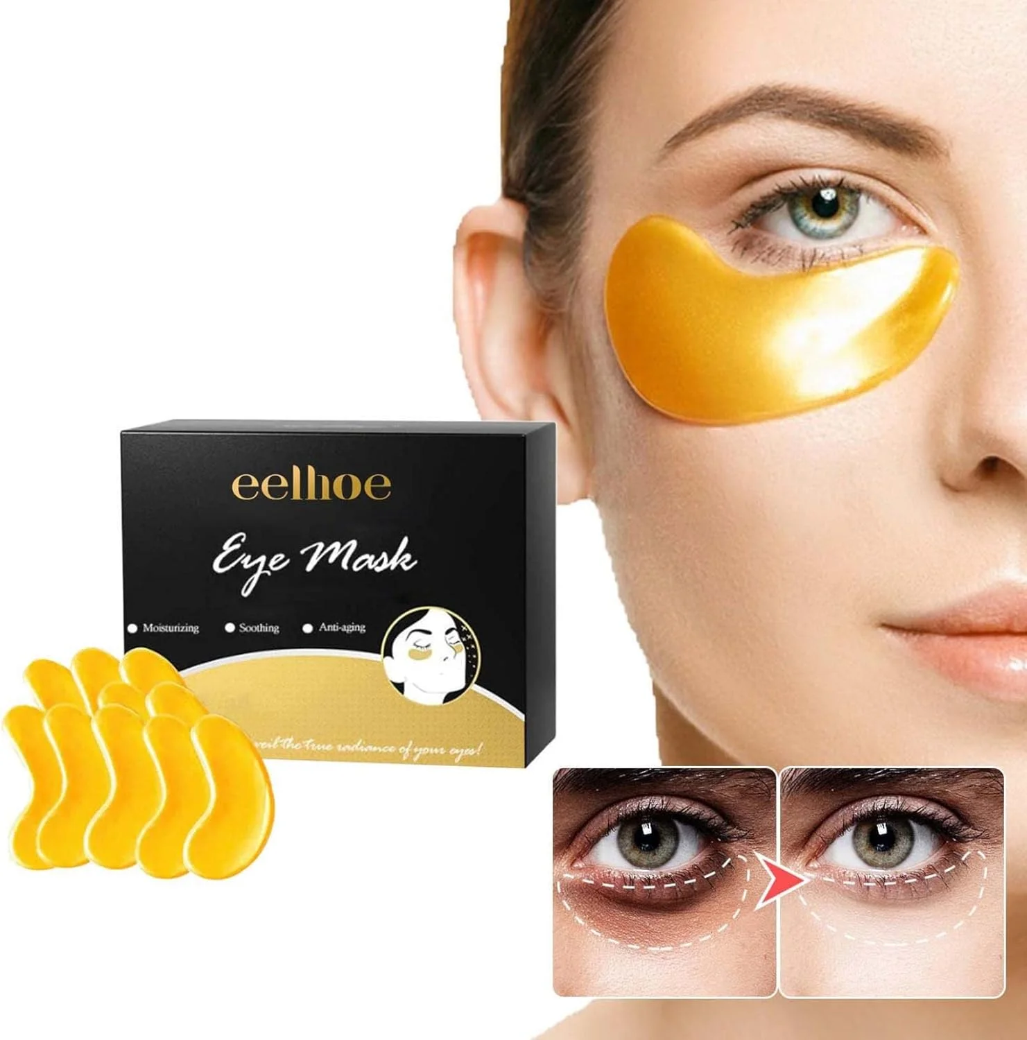 ماسک چشم کلاژن کریستالی جدید 2023، ماسک چشم طلای 24 عیار، ماسک چشم پودر طلای کلاژن کریستالی، ماسک های مرطوب کننده زیر چشم طلا و کلاژن برای سیاهی و پف ماسک چشم کلاژن کریستالی جدید 2023، ماسک چشم طلای 24 عیار، ماسک چشم پودر طلای کلاژن کریستالی، ماسک های مرطوب کننده زیر چشم طلا و کلاژن برای سیاهی و پف