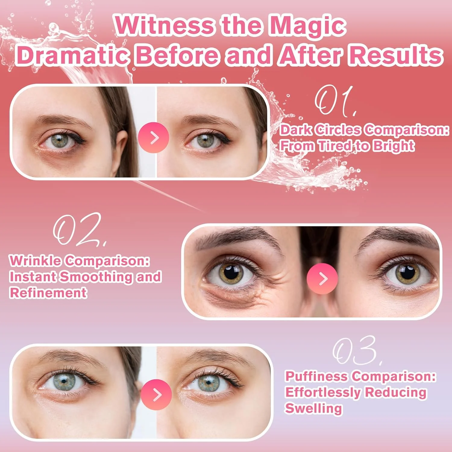 پچ های آبرسان کلاژن دور چشم 120 عددی، ماسک زیر چشم ضد پیری برای حلقه های تیره، درمان تسکین دهنده پوست با عصاره گل رز، پدهای کاهش پف، مناسب برای انواع پوست، 2 بسته پچ های آبرسان کلاژن دور چشم 120 عددی، ماسک زیر چشم ضد پیری برای حلقه های تیره، درمان تسکین دهنده پوست با عصاره گل رز، پدهای کاهش پف، مناسب برای انواع پوست، 2 بسته