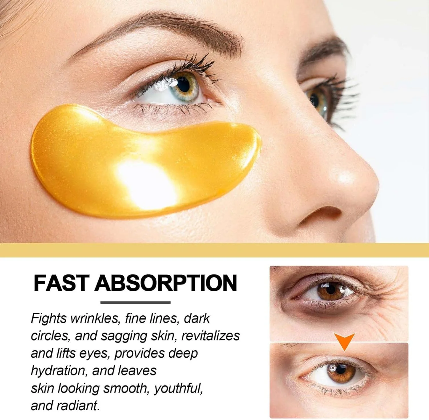 ماسک چشم کلاژن کریستالی جدید 2023، ماسک چشم طلای 24 عیار، ماسک چشم پودر طلای کلاژن کریستالی، ماسک های مرطوب کننده زیر چشم طلا و کلاژن برای سیاهی و پف ماسک چشم کلاژن کریستالی جدید 2023، ماسک چشم طلای 24 عیار، ماسک چشم پودر طلای کلاژن کریستالی، ماسک های مرطوب کننده زیر چشم طلا و کلاژن برای سیاهی و پف