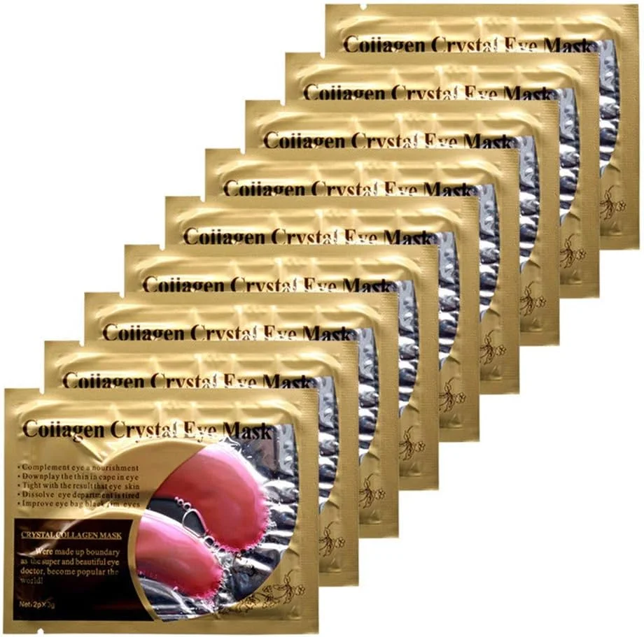 پدهای زیر چشم - 30 جفت ماسک کلاژن برای پف و سیاهی دور چشم، پدهای ژلی مرطوب کننده و ضد پیری زیر چشم، صورتی