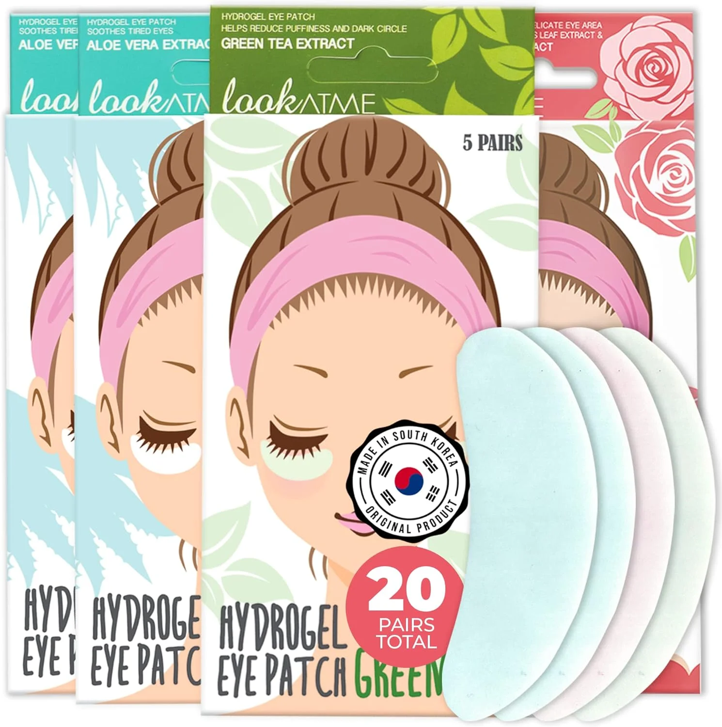 پدهای زیر چشم برای سیاهی و پف (20 جفت) - پدهای چشم کلاژن کافئین مراقبت از پوست کرهای برای پف زیر چشم - پد چشم هیدروژل - ماسک زیر چشم - پدهای ژلی آلوئه ورا، رز و چای سبز پدهای زیر چشم برای سیاهی و پف (20 جفت) - پدهای چشم کلاژن کافئین مراقبت از پوست کرهای برای پف زیر چشم - پد چشم هیدروژل - ماسک زیر چشم - پدهای ژلی آلوئه ورا، رز و چای سبز