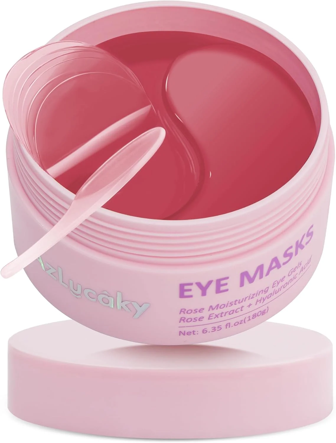 پچ زیر چشم، 40 جفت ماسک چشم هیدروژل گل رز برای پف و سیاهی دور چشم با اسانس گل رز، اسید هیالورونیک و نیاسینامید، درمان عمیق آبرسانی چشم برای آقایان و بانوان