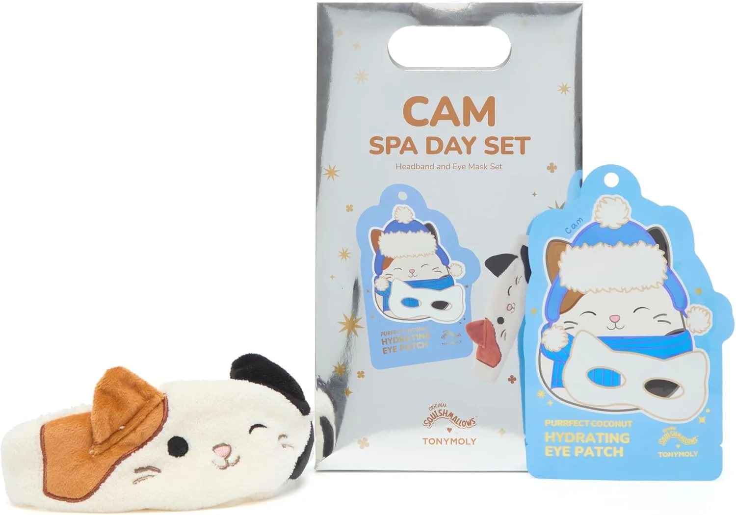 مجموعه ماسک چشم و هدبند روز اسپا تونی‌مولی کم | پچ‌های زیر چشم آبرسان شیر نارگیل + هدبند اسپا نرم