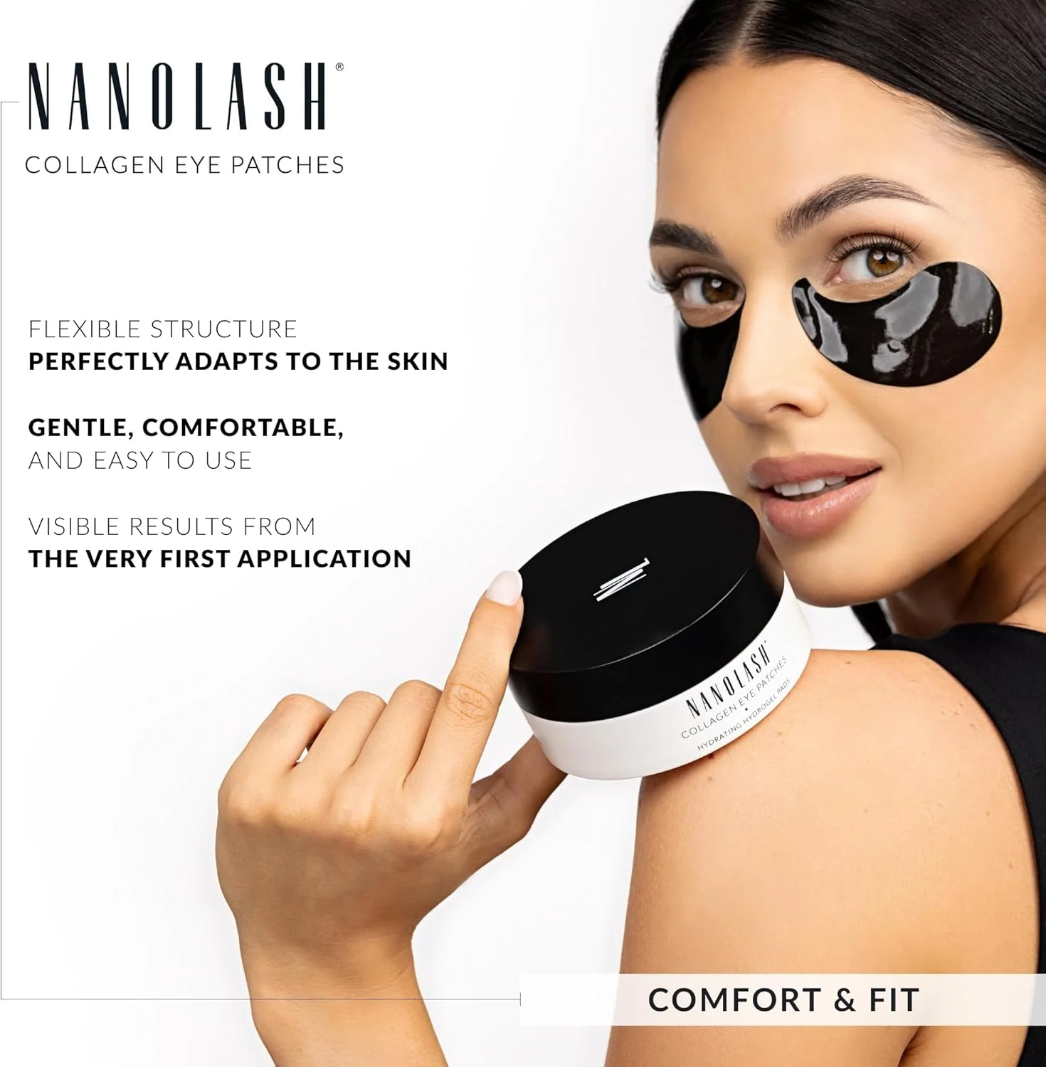 پد زیر چشم کلاژن نانولش 30 جفت - پدهای زیر چشم هیدروژل، پدهای ژلی زیر چشم، پدهای آبرسان زیر چشم، ماسک کلاژن چشم