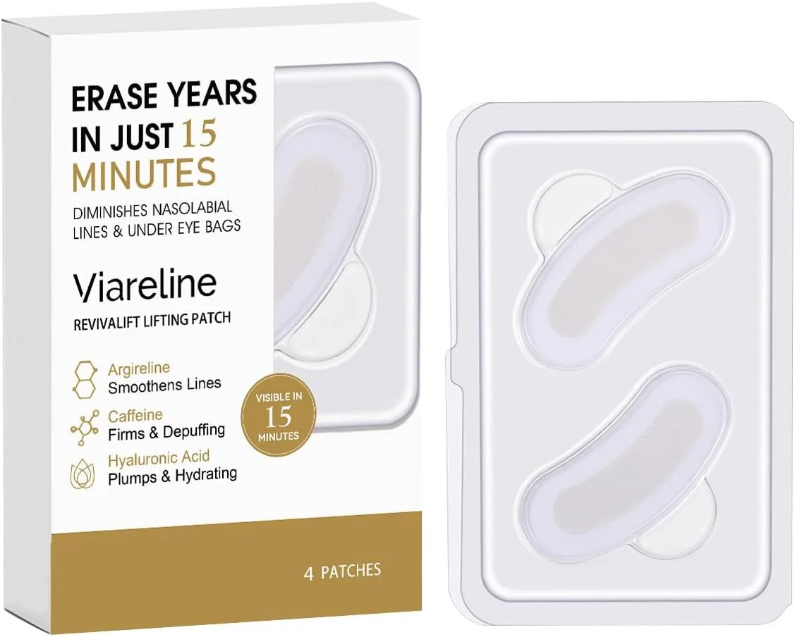 پدهای دور چشم برای پف | پچ های ضد چروک برای زیر چشم برای خواب و حلقه های تیره | پدهای دور چشم برای پف آبرسان و سفت کننده 4 عددی