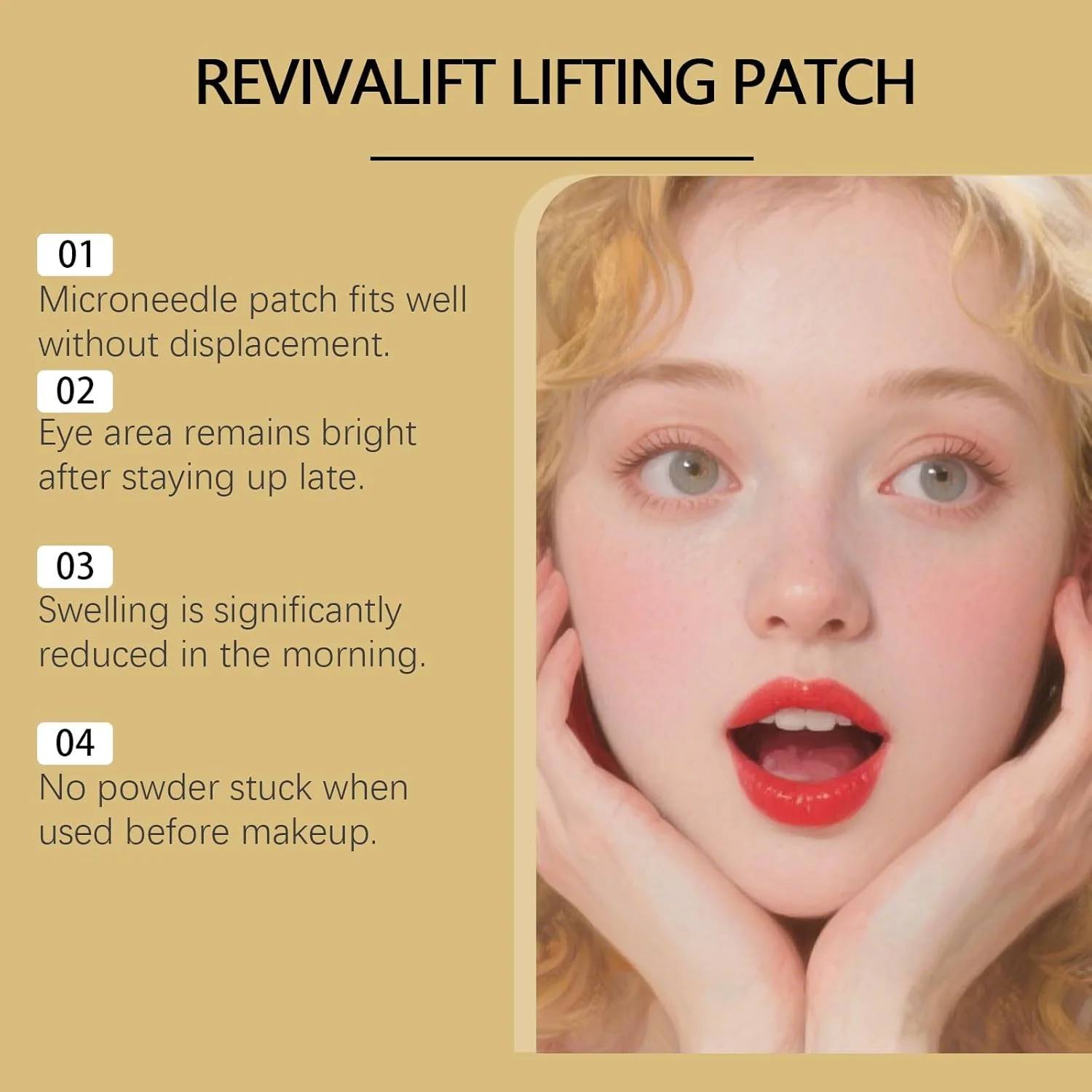 پدهای دور چشم برای پف | پچ های ضد چروک برای زیر چشم برای خواب و حلقه های تیره | پدهای دور چشم برای پف آبرسان و سفت کننده 4 عددی