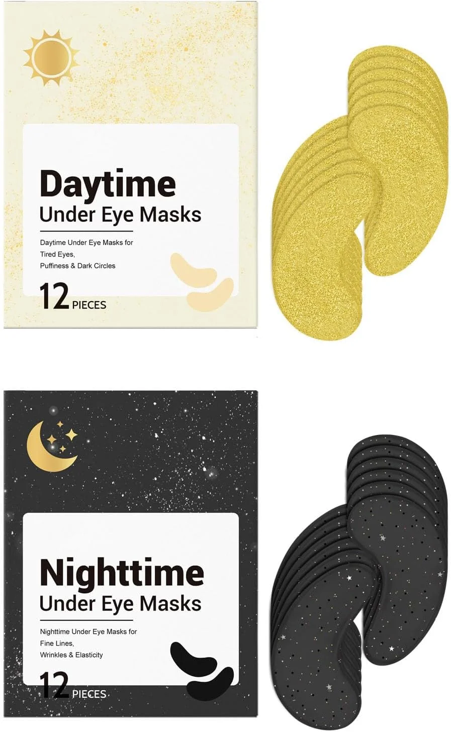 یلا جوی 24 عدد پچ زیر چشم، ماسک ژلی آغشته شده - کاهش پف و سیاهی دور چشم، ماسک آبرسان چشم برای روز/شب، هدیه ساقدوش عروس و ملزومات مهمانی مجردی