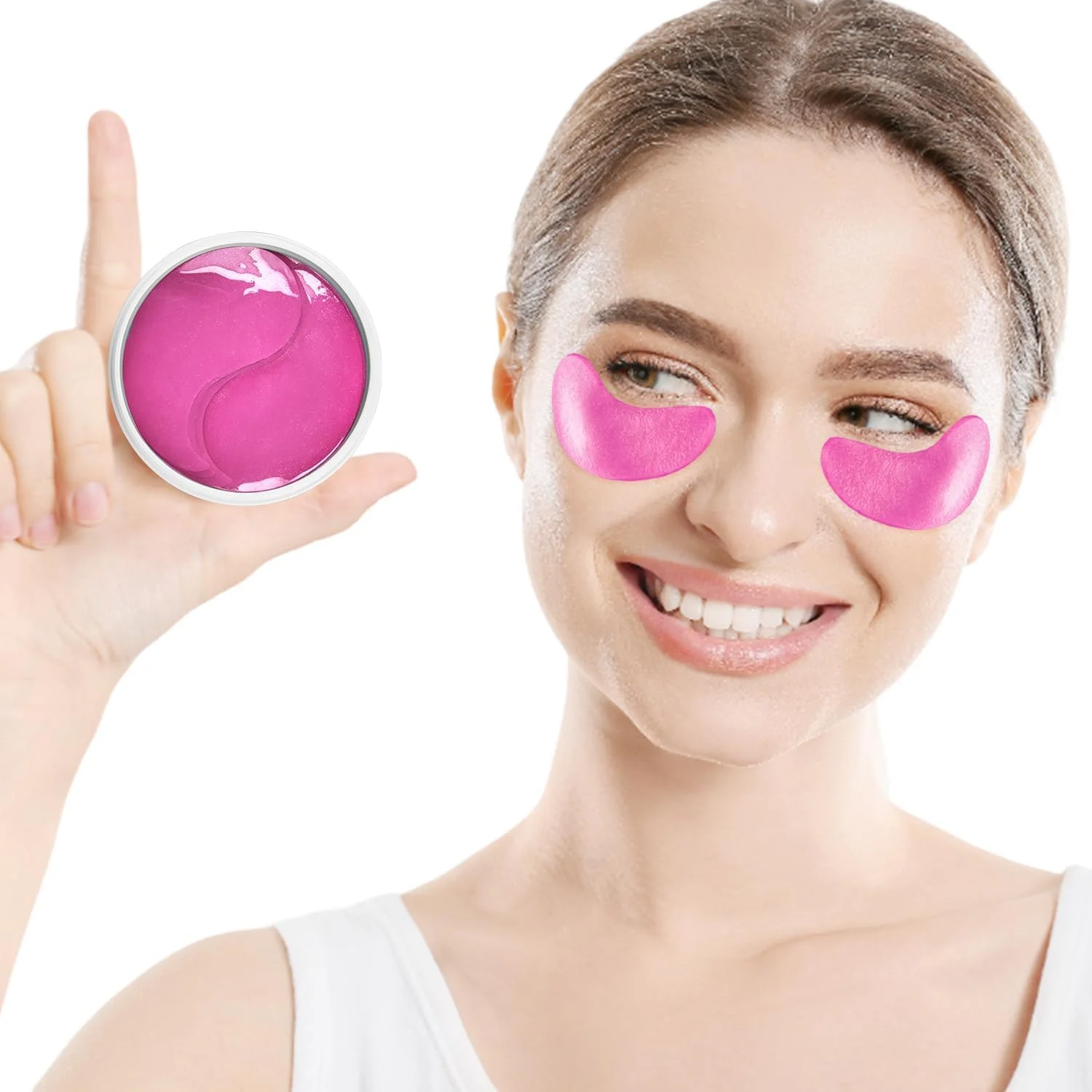 پد زیر چشم برای سیاهی و پف زیر چشم، ماسک زیر چشم کاهش دهنده چین و چروک و تخم مرغی شدن زیر چشم، پدهای مرطوب کننده زیر چشم برای زنان، پد ماسک چشم رتینول - 60 عدد