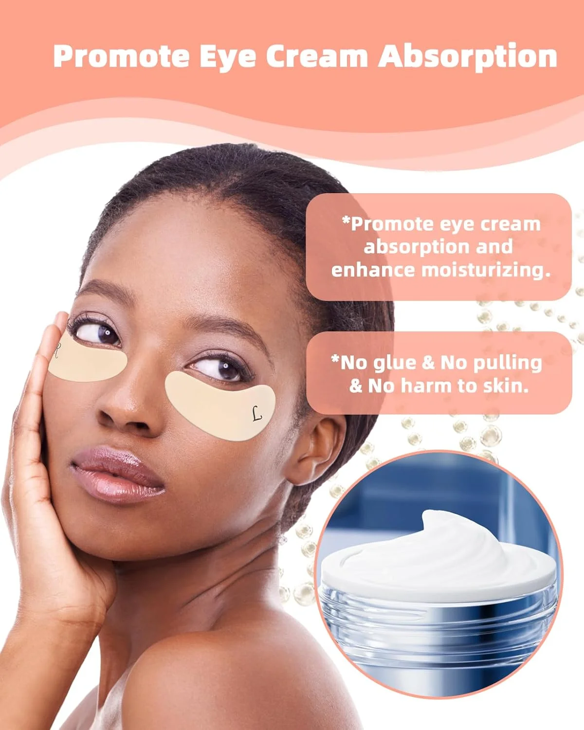 پدهای زیر چشم سیلیکونی - 5 جفت پد ضد چروک چشم قابل استفاده مجدد، ماسک زیر چشم قابل استفاده مجدد، پرکننده خطوط ریز و چروک
