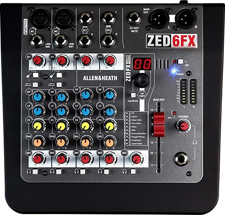 میکسر زنده 6 کاناله Allen & Heath با FX | ZED6FX میکسر زنده 6 کاناله Allen & Heath با FX | ZED6FX