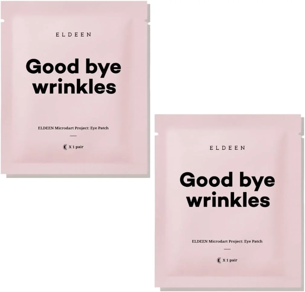 پد چشم ضد چروک Eldeen Good Bye Wrinkles - راه حل نهایی برای پوست شما، کاهش دهنده چروک، شفاف کننده، 1 جفت، بسته های 1، 4 و 8 عددی (بسته 2 عددی، 2 عدد)