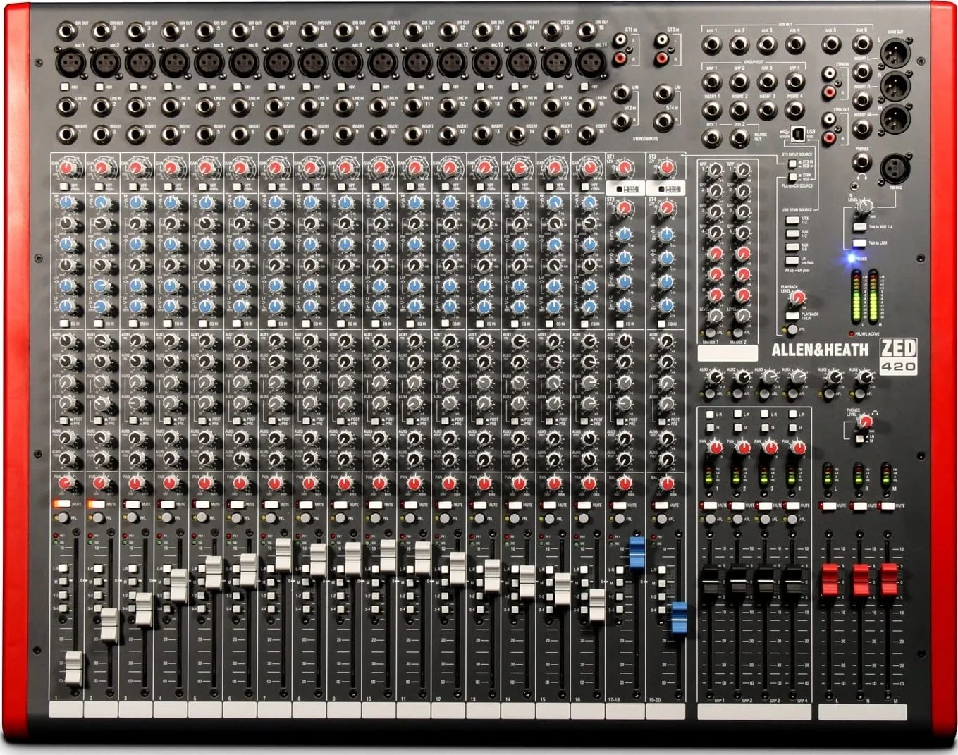 میکسر 4 باس Allen Heath برای صدای زنده و ضبط | ZED2042 میکسر 4 باس Allen Heath برای صدای زنده و ضبط | ZED2042