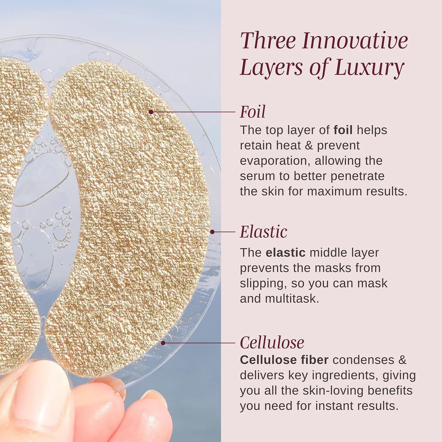 پچ های زیر چشم ورقه طلا رزگلد و طلایی Wander Beauty برای سیاهی و پف زیر چشم - ماسک زیر چشم ضد پف و سفت کننده - ماسک روشن کننده چشم برای کیسه های زیر چشم (2 بسته)