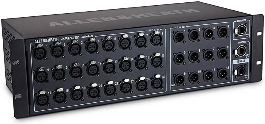 استیج رَک اصلی ریموت 24x12 الن اند هیث AR2412 برای میکسر های GLD و Qu، اتصال dSNAKE با پورت Ethercon قفل شونده، 24 ورودی XLR و 12 خروجی XLR، اتصال از طریق Cat5، مشکی | AR2412 استیج رَک اصلی ریموت 24x12 الن اند هیث AR2412 برای میکسر های GLD و Qu، اتصال dSNAKE با پورت Ethercon قفل شونده، 24 ورودی XLR و 12 خروجی XLR، اتصال از طریق Cat5، مشکی | AR2412