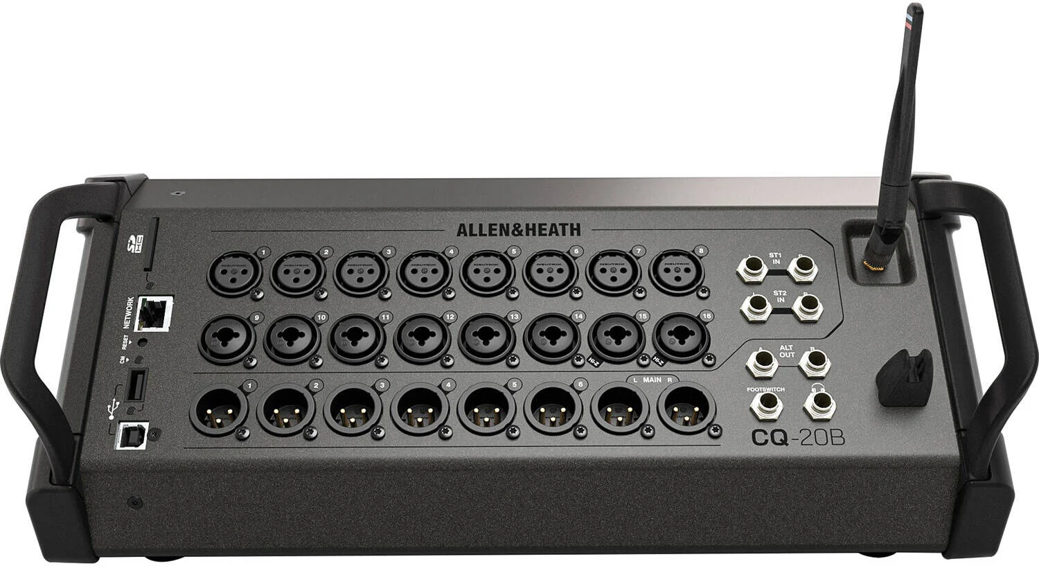 میکسر دیجیتال فوق فشرده 20 ورودی / 8 خروجی Allen & Heath CQ-20B با Wi-Fi، پردازشگر FPGA 96 کیلوهرتز، کانالهای سریع، دستیار Gain، دستیار Feedback، FX Assist 4، صدای بلوتوث | CQ-20B میکسر دیجیتال فوق فشرده 20 ورودی / 8 خروجی Allen & Heath CQ-20B با Wi-Fi، پردازشگر FPGA 96 کیلوهرتز، کانالهای سریع، دستیار Gain، دستیار Feedback، FX Assist 4، صدای بلوتوث | CQ-20B