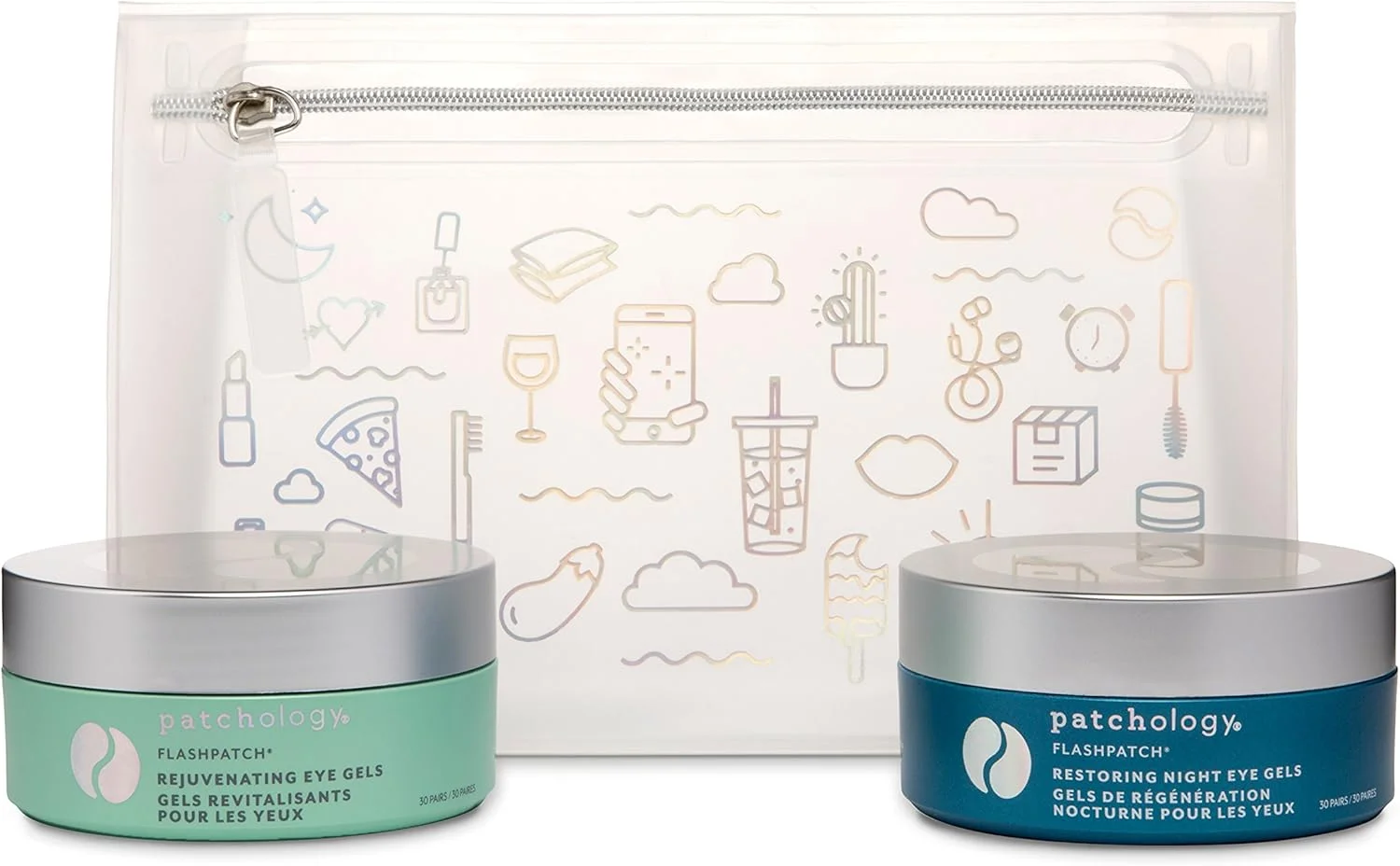 پچ های زیر چشم شب و روز پچولوژی برای رفع تیرگی و پف - ماسک زیر چشم با کلاژن (روز)، رتینول (شب) - کاهش دهنده پف، و چروک (60 جفت)