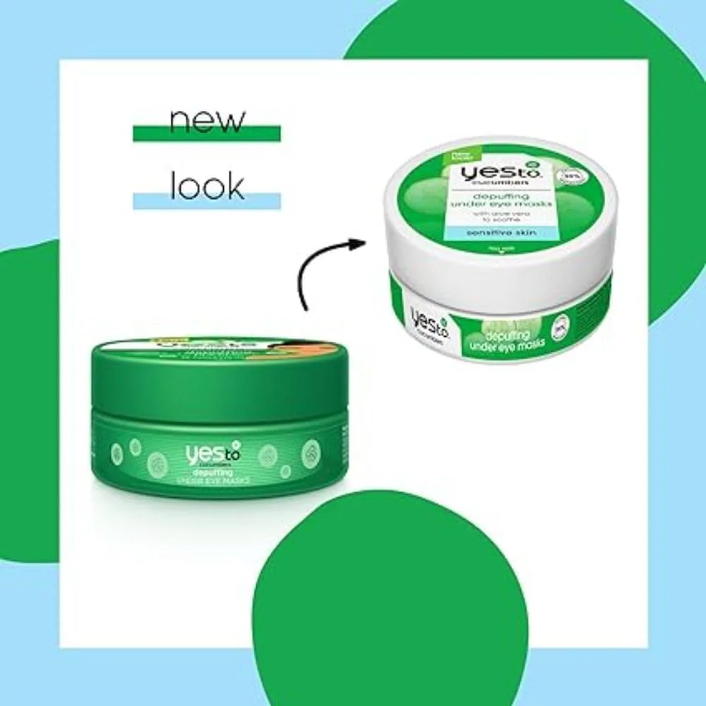 ماسک زیر چشم تسکین دهنده و ضد پف برای پوست حساس، خیار، 8 عدد