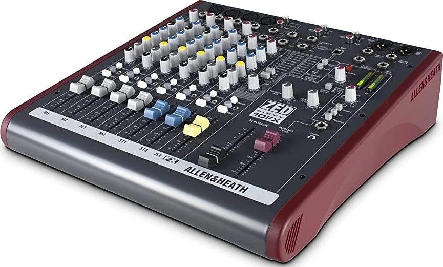 Allen & Heath ZED60-10FX Analog Mixer - 10-Channel Compact Live Console with 60mm Faders, Built-in Effects, USB Audio & Hi-Z Guitar Inputs | ZED60-10FX Allen & Heath ZED60-10FX Analog Mixer - 10-Channel Compact Live Console with 60mm Faders, Built-in Effects, USB Audio & Hi-Z Guitar Inputs | ZED60-10FX