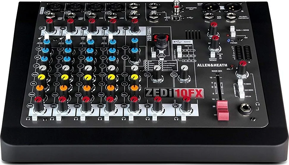 میکسر آنالوگ هیبریدی الن اند هیث ZEDi-10FX - کنسول 10 کاناله زنده و استودیویی با رابط صوتی USB 4x4، FX داخلی و پری امپ های GSPre | ZEDi10FX میکسر آنالوگ هیبریدی الن اند هیث ZEDi-10FX - کنسول 10 کاناله زنده و استودیویی با رابط صوتی USB 4x4، FX داخلی و پری امپ های GSPre | ZEDi10FX