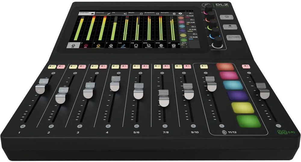 میکسر دیجیتال تطبیقی Mackie DLZ Creator - صفحه لمسی 10.1 اینچی، 4 پری امپ Onyx80، 9 فیدر، AutoMix، USB-C 14x4، BT 5.0، SD/USB، FX داخلی (EQ، کمپرسور، ریورب، دیلی) و چند حالته، مشکی | DLZ Creator میکسر دیجیتال تطبیقی Mackie DLZ Creator - صفحه لمسی 10.1 اینچی، 4 پری امپ Onyx80، 9 فیدر، AutoMix، USB-C 14x4، BT 5.0، SD/USB، FX داخلی (EQ، کمپرسور، ریورب، دیلی) و چند حالته، مشکی | DLZ Creator