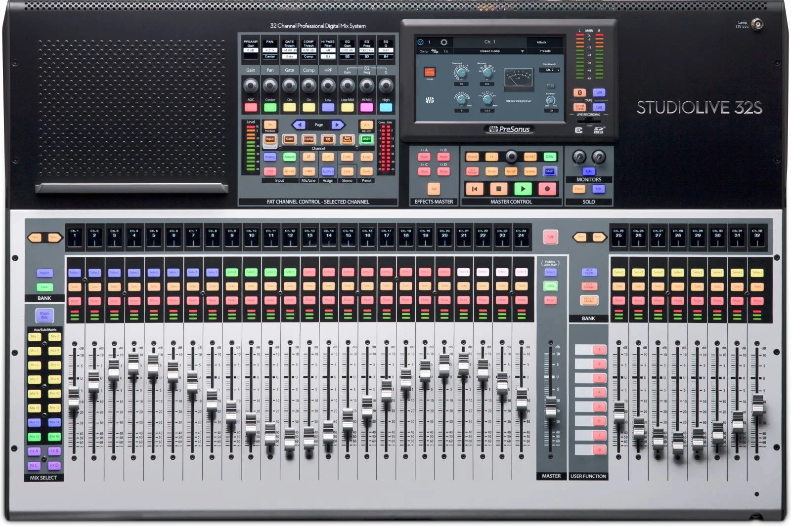 PreSonus StudioLive 32S Series III S 40-Channel Digital Mixer/Recorder/Interface, 33 Touch-Sensitive Faders, Full-Color Touchscreen, Dual-Core FLEX DSP Engine, Built-In AVB Networking | STUDIOLIVE 32S PreSonus StudioLive 32S Series III S 40-Channel Digital Mixer/Recorder/Interface, 33 Touch-Sensitive Faders, Full-Color Touchscreen, Dual-Core FLEX DSP Engine, Built-In AVB Networking | STUDIOLIVE 32S