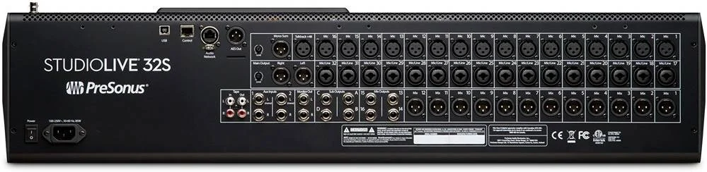 PreSonus StudioLive 32S Series III S 40-Channel Digital Mixer/Recorder/Interface, 33 Touch-Sensitive Faders, Full-Color Touchscreen, Dual-Core FLEX DSP Engine, Built-In AVB Networking | STUDIOLIVE 32S PreSonus StudioLive 32S Series III S 40-Channel Digital Mixer/Recorder/Interface, 33 Touch-Sensitive Faders, Full-Color Touchscreen, Dual-Core FLEX DSP Engine, Built-In AVB Networking | STUDIOLIVE 32S