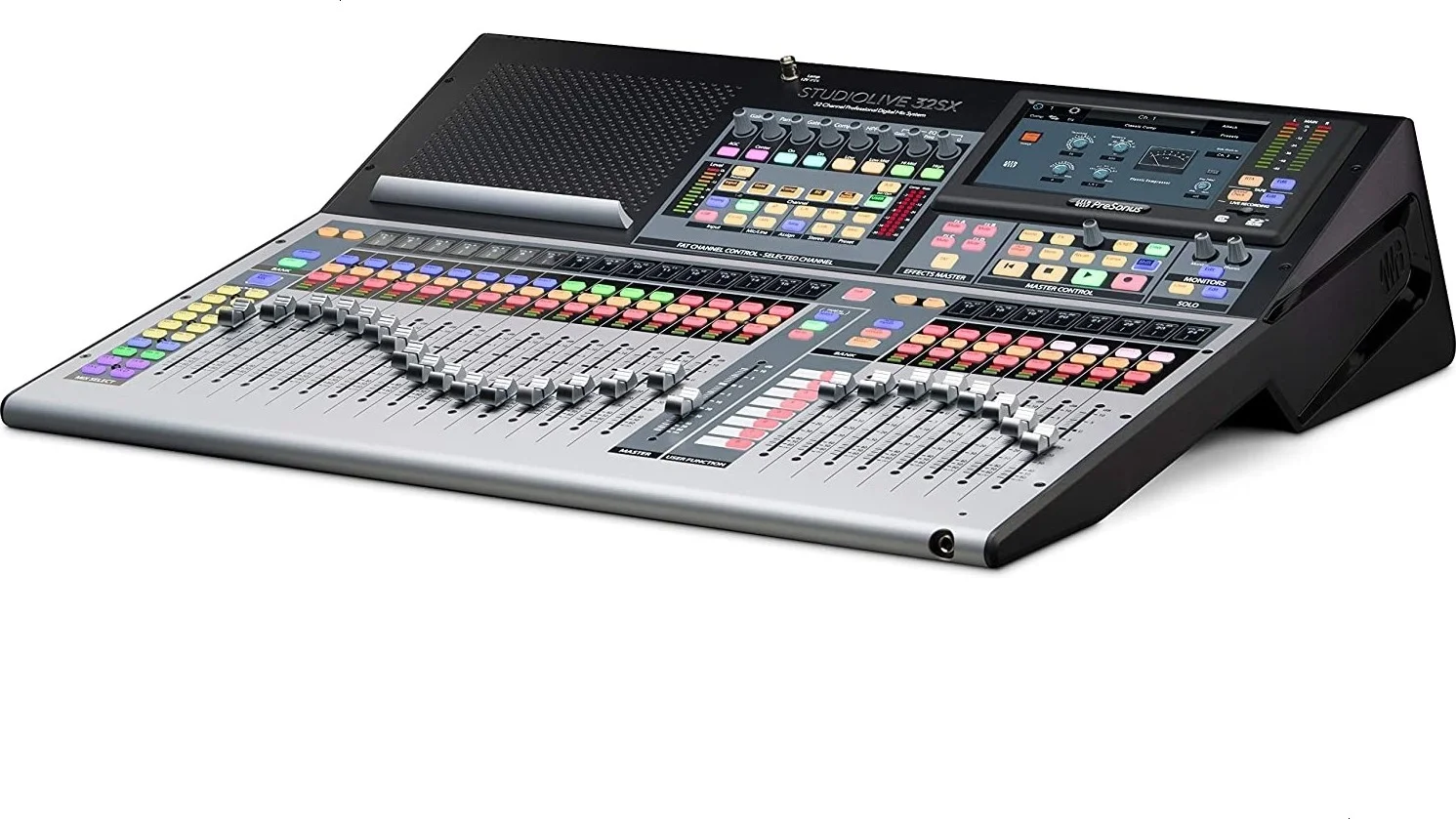 میکسر/ضبط کننده/اینترفیس دیجیتال کامپکت 32 کاناله PreSonus StudioLive 32SX سری III S، دارای 25 فیدر موتورایز لمسی، موتور قدرتمند دو هسته ای FLEX DSP، صفحه نمایش لمسی تمام رنگی | STUDIOLIVE 32SX میکسر/ضبط کننده/اینترفیس دیجیتال کامپکت 32 کاناله PreSonus StudioLive 32SX سری III S، دارای 25 فیدر موتورایز لمسی، موتور قدرتمند دو هسته ای FLEX DSP، صفحه نمایش لمسی تمام رنگی | STUDIOLIVE 32SX