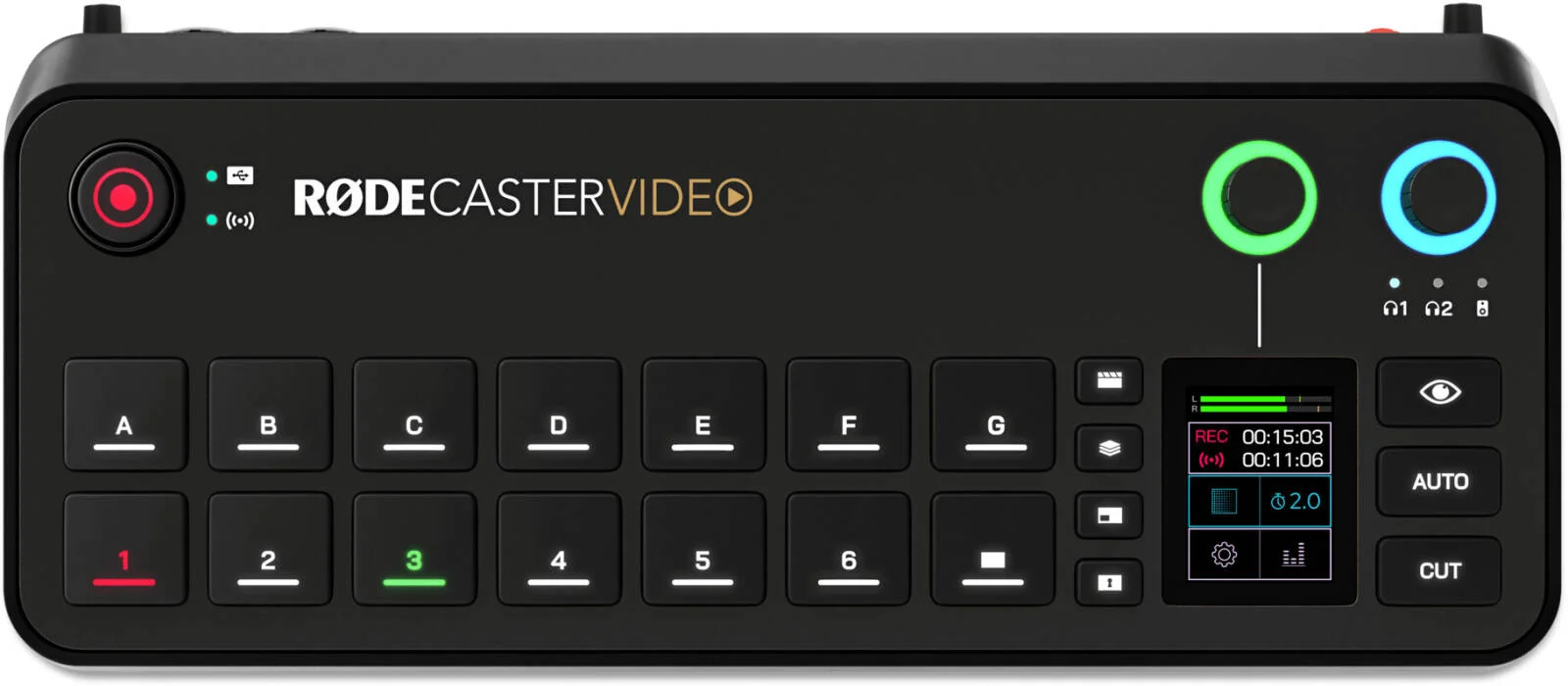 کنسول تولید ویدیو و صدا RØDECaster Video با صفحه لمسی 2 اینچی، 4 ورودی HDMI Full HD، تبدیل خودکار نرخ فریم، 2 خروجی HDMI قابل تنظیم، 2 جک ترکیبی Neutrik استودیویی، مشکی | R DECaster-Video کنسول تولید ویدیو و صدا RØDECaster Video با صفحه لمسی 2 اینچی، 4 ورودی HDMI Full HD، تبدیل خودکار نرخ فریم، 2 خروجی HDMI قابل تنظیم، 2 جک ترکیبی Neutrik استودیویی، مشکی | R DECaster-Video