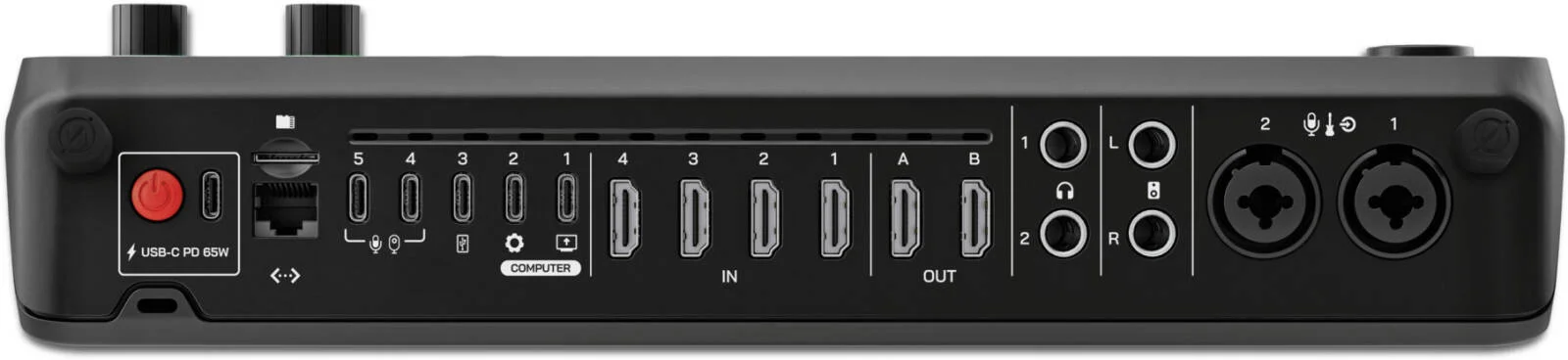 کنسول تولید ویدیو و صدا RØDECaster Video با صفحه لمسی 2 اینچی، 4 ورودی HDMI Full HD، تبدیل خودکار نرخ فریم، 2 خروجی HDMI قابل تنظیم، 2 جک ترکیبی Neutrik استودیویی، مشکی | R DECaster-Video کنسول تولید ویدیو و صدا RØDECaster Video با صفحه لمسی 2 اینچی، 4 ورودی HDMI Full HD، تبدیل خودکار نرخ فریم، 2 خروجی HDMI قابل تنظیم، 2 جک ترکیبی Neutrik استودیویی، مشکی | R DECaster-Video