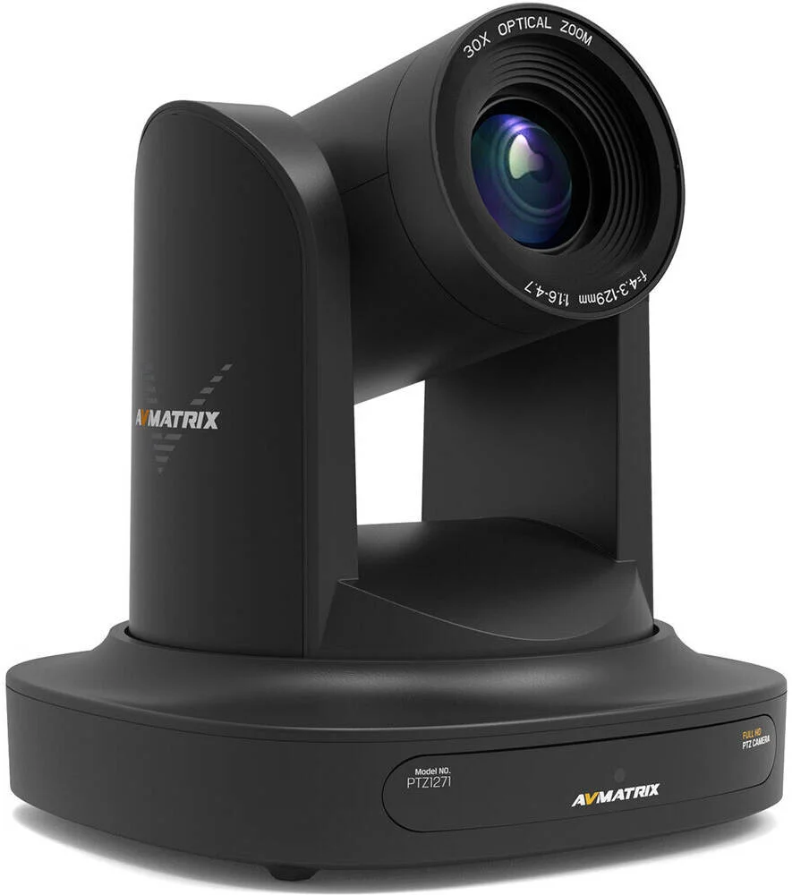 دوربین PTZ مدل AVMATRIX PTZ1271، پشتیبانی از NDI - HX از طریق اتصال LAN، سنسور CMOS HD 1/2.8 اینچی، زوم اپتیکال 30X، کنترل سریال RS-232/RS-485، Cascading، Full HD | PTZ1271-30X-NDI