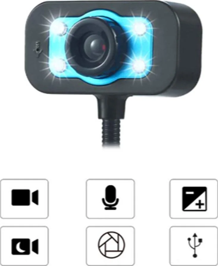 وب کم رومیزی فول اچ دی BGT، HD 1920x1080، چراغ های LED واضح، میکروفون با کیفیت بالا، کابل USB | BGT-018