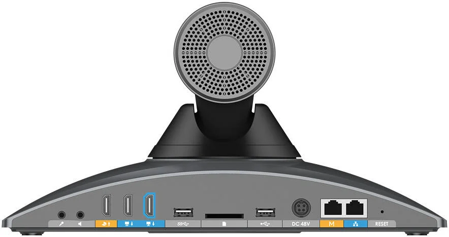 سیستم کنفرانس چندرسانه‌ای Grand Stream Ultra HD، خروجی ویدیویی 4K FHD، سنسور CMOS 8 مگاپیکسلی، سیستم عامل Android 9.0، پشتیبانی از چندرسانه‌ای Wi-Fi، برد دریافت صدا تا 5 متر، مشکی | GVC3220