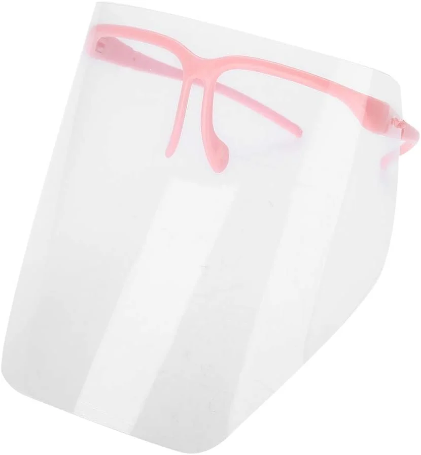 محافظ صورت Ejoyous، محافظ صورت کامل شفاف، مقاوم - محافظ صورت حرفه ای قابل جابجایی - محافظت برای فعالیت های روزانه (صورتی گلگون)