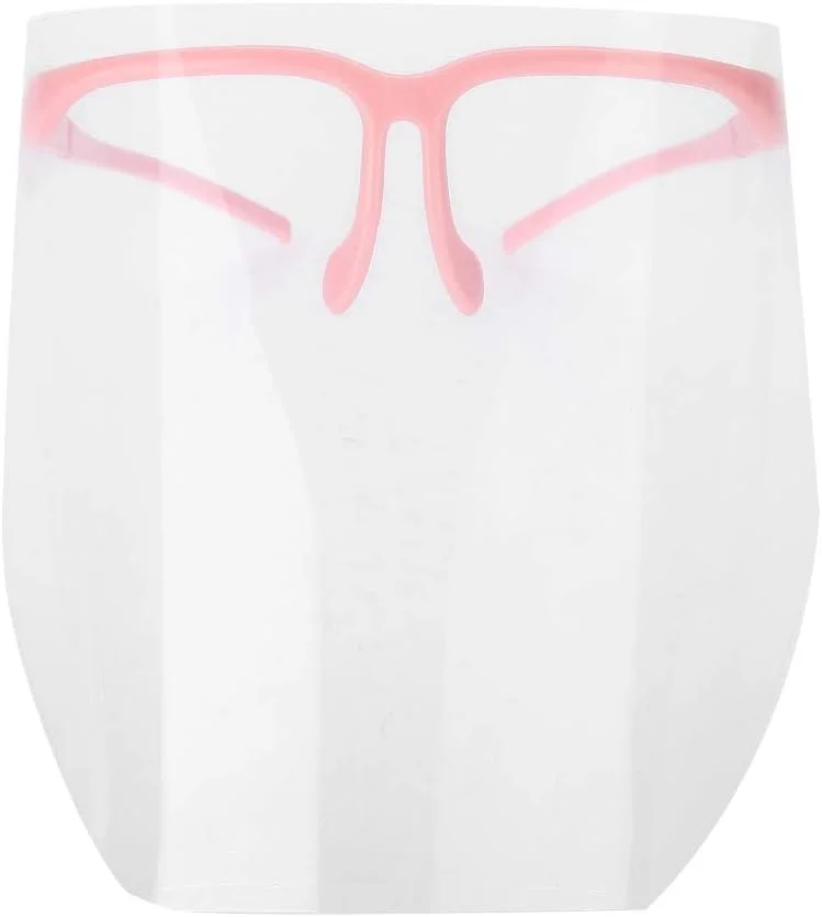 محافظ صورت Ejoyous، محافظ صورت کامل شفاف، مقاوم - محافظ صورت حرفه ای قابل جابجایی - محافظت برای فعالیت های روزانه (صورتی گلگون)