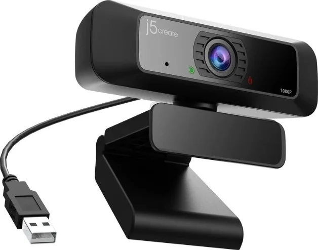 وب‌کم USB HD مدل JVCU100 با چرخش 360 درجه، کیفیت 1080p با 30 فریم در ثانیه، میکروفون داخلی و گیره مناسب برای سه‌پایه