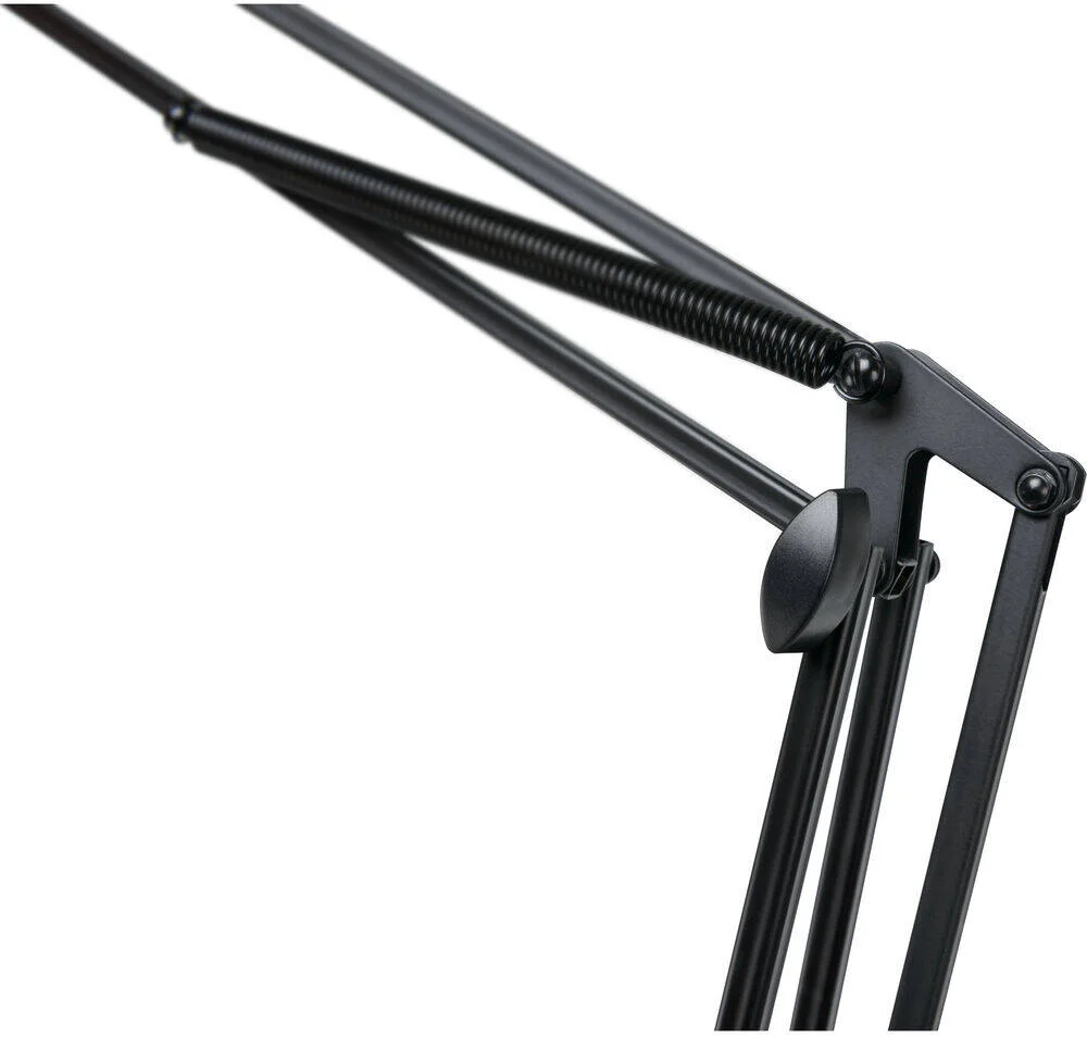 بازوی نگهدارنده میکروفون رومیزی Mackie DB-100، میکروفون خود را روی میز نصب کنید، ساختار فولادی مستحکم، نیاز به پایه میکروفون را از بین می برد، تسمه های قلاب و حلقه برای مدیریت کابل ها، مشکی | DB100