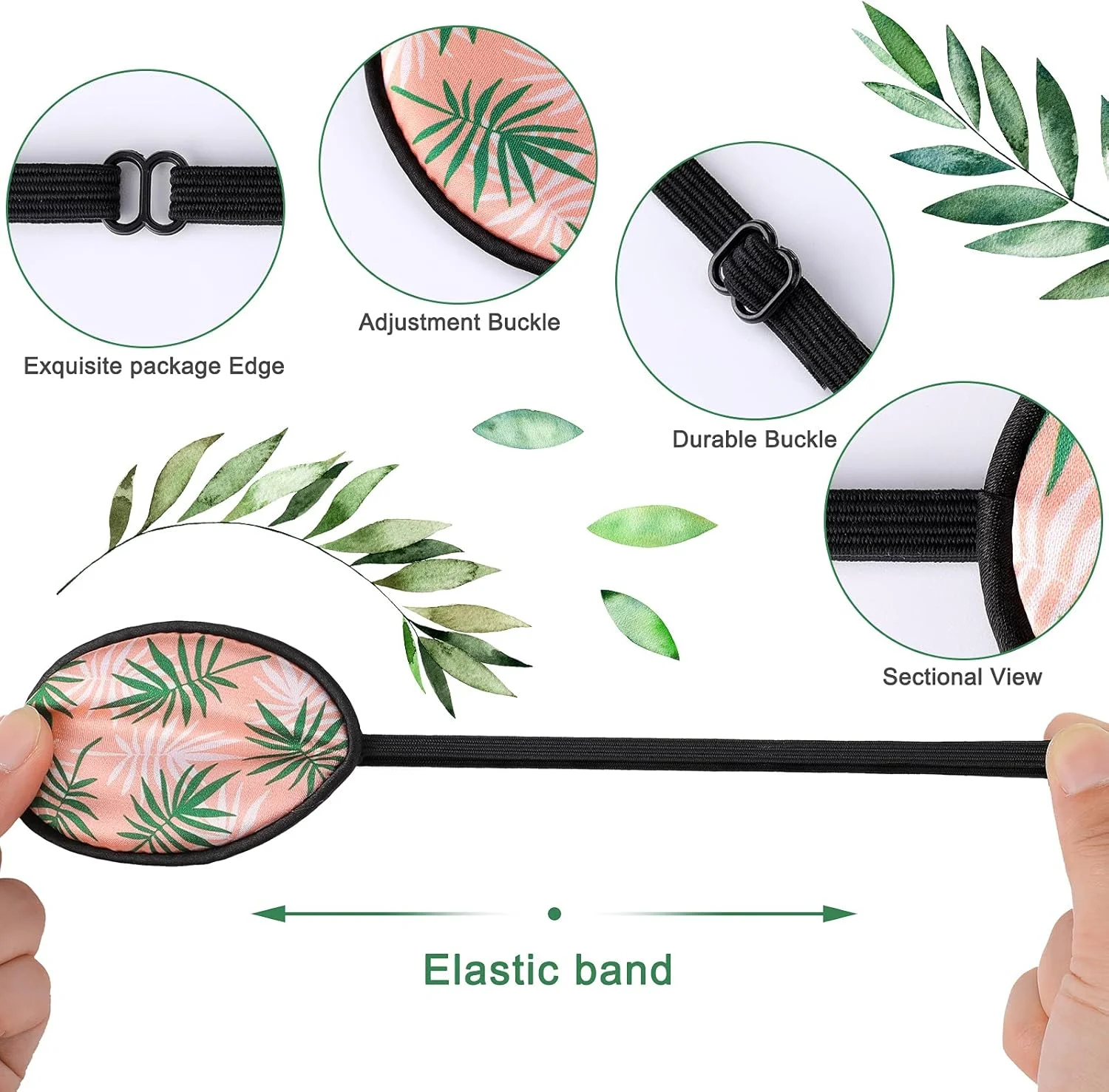 چهار عدد چشم بند برای کودکان، چشم بند یک چشمی قابل تنظیم با بند الاستیک برای دختران، پسران و زنان، چشم بند ابریشمی نرم با طرح های تک شاخ، جمجمه، برگ و موج