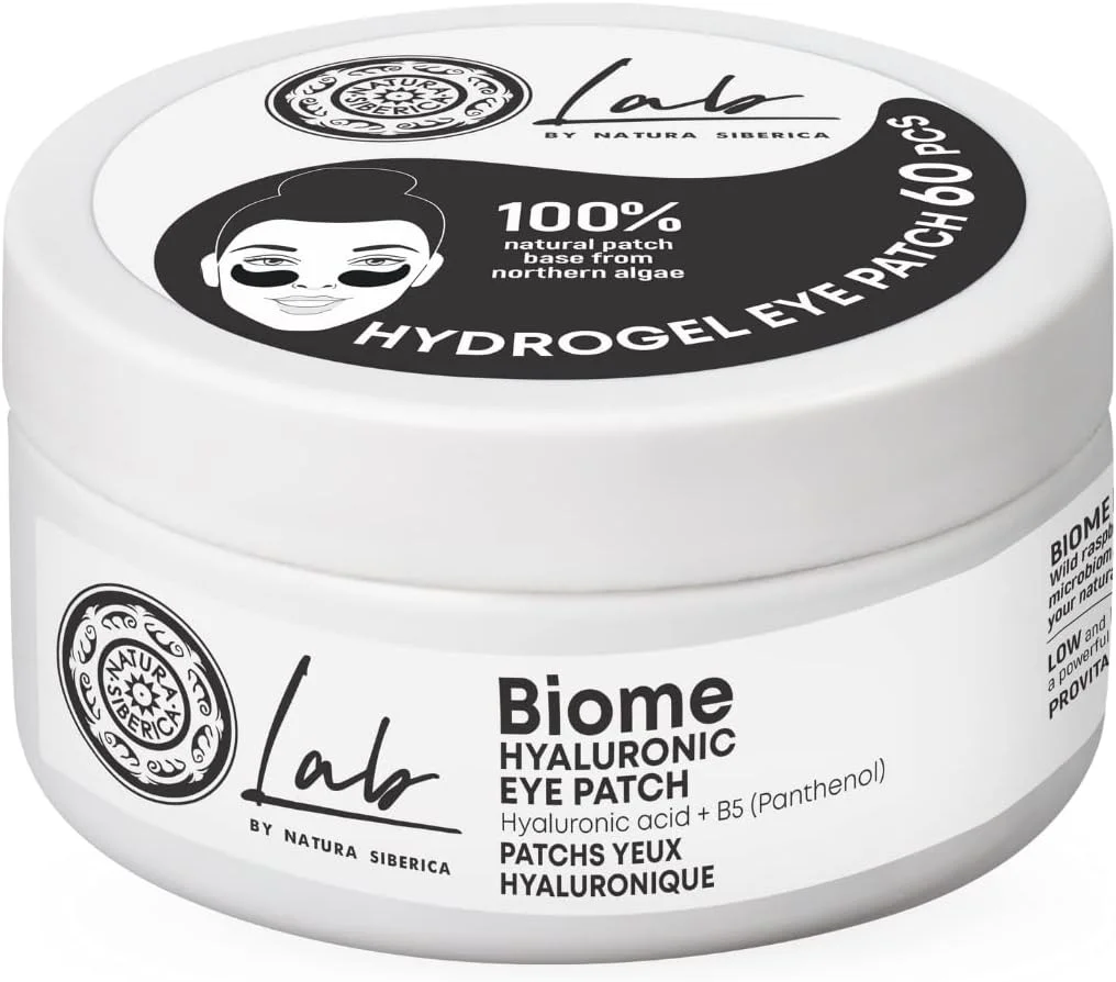 پچ دور چشم هیالورونیک اسید Lab by NS. Biome، آبرسان قوی و ضد خستگی، حاوی عصاره تخمیری توت، بسته 60 عددی