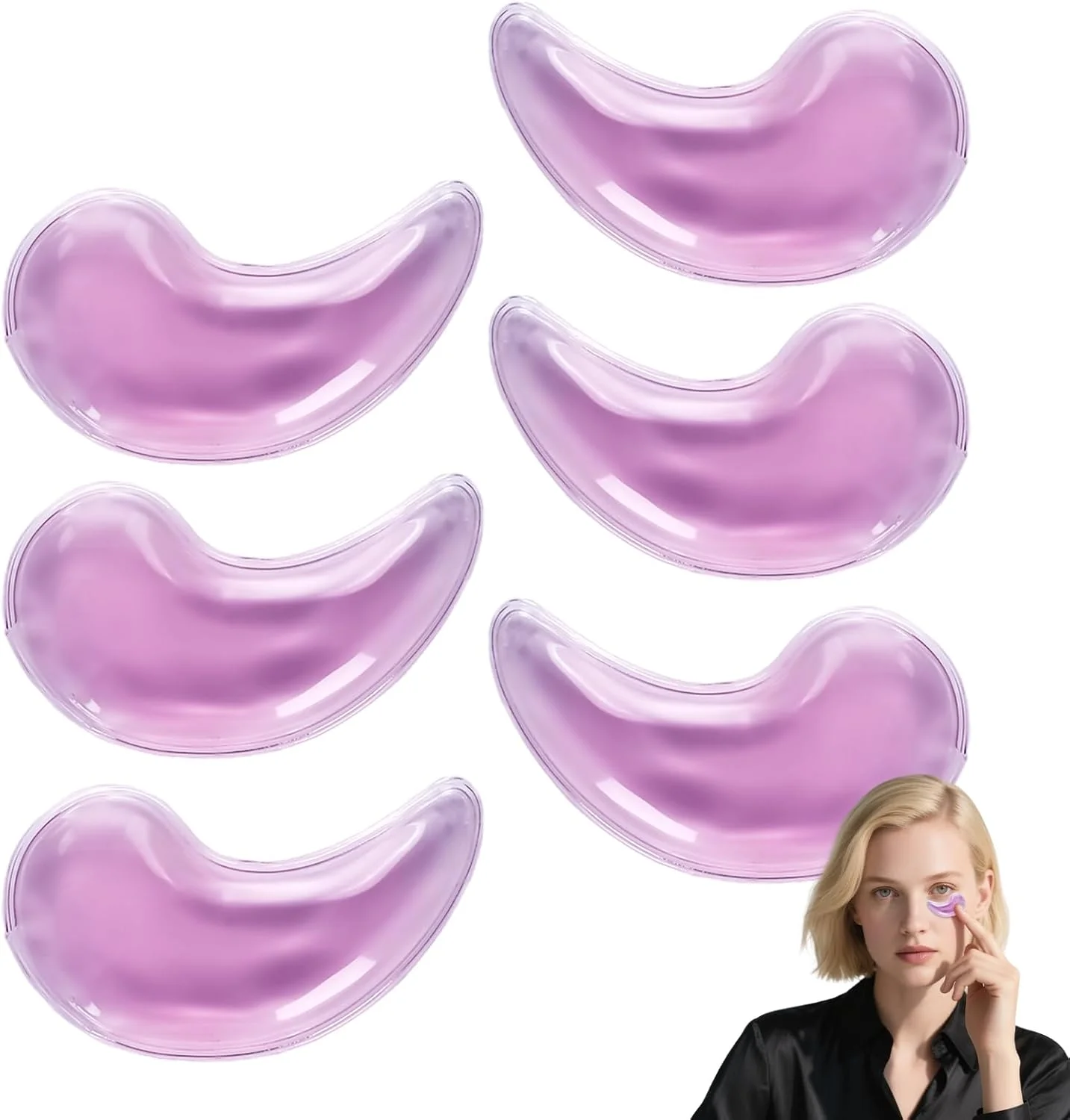 کیسه یخ ژله ای برای چشم، کیسه یخ ژله ای، کمپرس سرد خنک کننده قابل استفاده مجدد و انعطاف پذیر (کیسه یخ چشم - A)