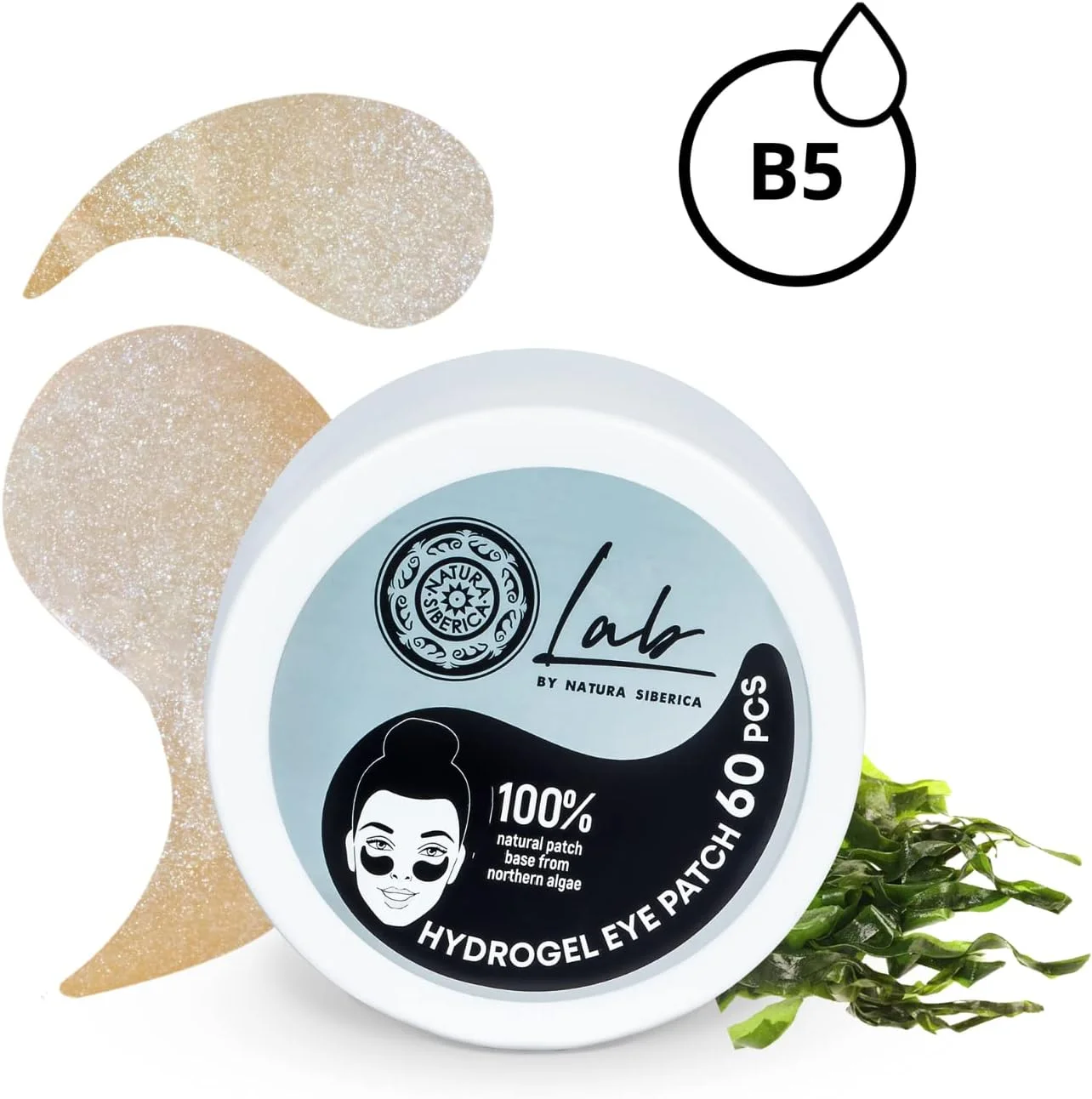 پچ دور چشم هیالورونیک اسید Lab by NS. Biome، آبرسان قوی و ضد خستگی، حاوی عصاره تخمیری توت، بسته 60 عددی