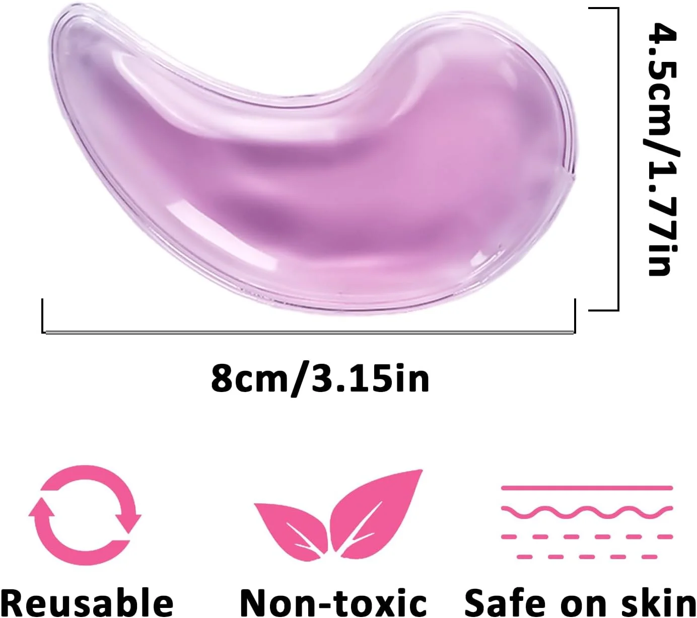 کیسه یخ ژله ای برای چشم، کیسه یخ ژله ای، کمپرس سرد خنک کننده قابل استفاده مجدد و انعطاف پذیر (کیسه یخ چشم - A)