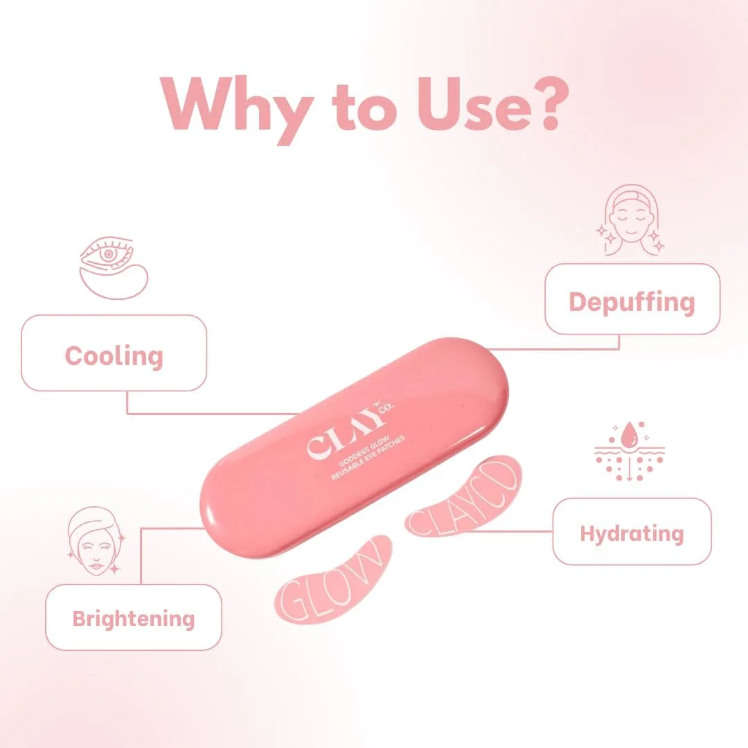 پدهای زیر چشم قابل استفاده مجدد CLAYCO. Goddess Glow 20 گرم | مراقبت از پوست ژاپنی | پدهای چشم برای حلقه های تیره، خطوط ریز | ماسک برای کاهش پف فوری پدهای زیر چشم قابل استفاده مجدد CLAYCO. Goddess Glow 20 گرم | مراقبت از پوست ژاپنی | پدهای چشم برای حلقه های تیره، خطوط ریز | ماسک برای کاهش پف فوری