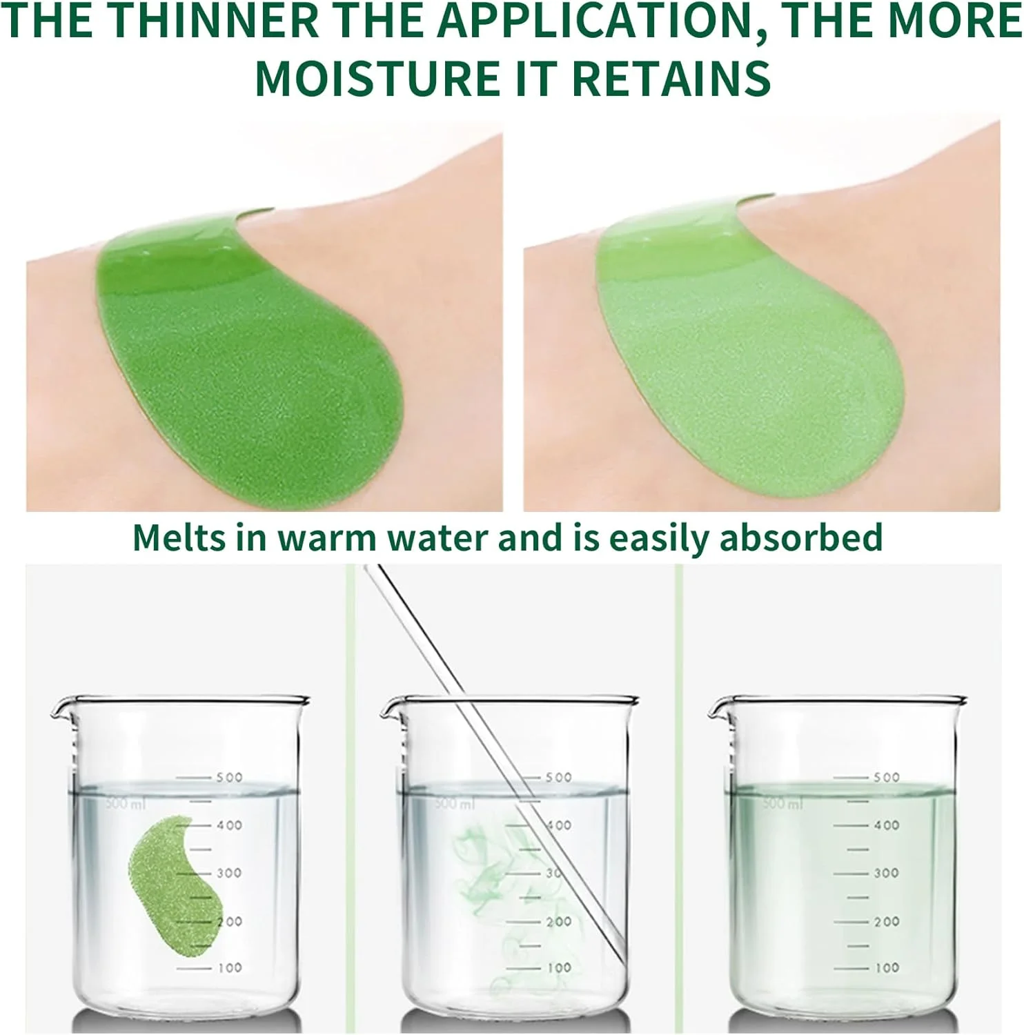 پد زیر چشم (64 عدد) - ماسک چشم چای سبز با اسید هیالورونیک، مراقبت خنک کننده چشم برای پف و سیاهی دور چشم، کاهش پف زیر چشم و صاف کردن چین و چروک