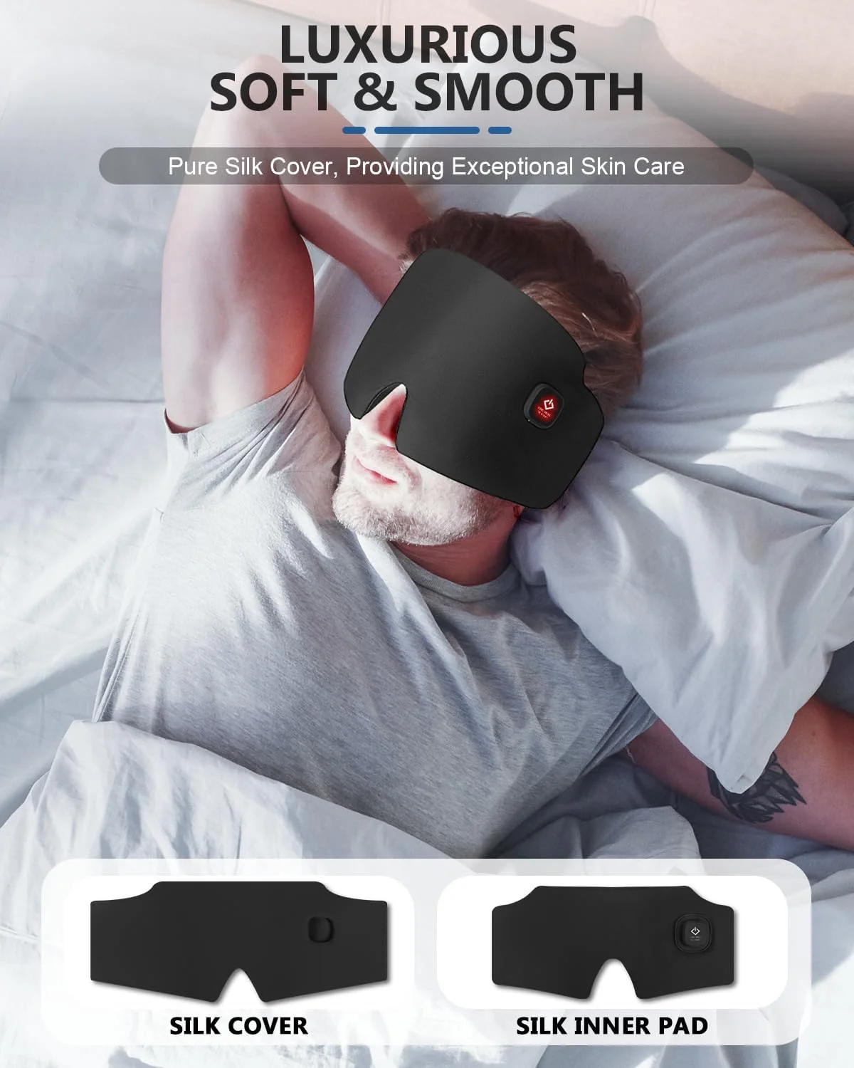 ماسک چشم گرمایشی ابریشمی، ماسک خواب بزرگ بدون سیم با ظرفیت 2000 میلی آمپر ساعت، کمپرس گرم چشم، پد گرم کننده برقی چشم برای گل مژه، بلفاریت، خشکی چشم، سینوزیت، میگرن، هدیه برای مردان و زنان (مشکی) ماسک چشم گرمایشی ابریشمی، ماسک خواب بزرگ بدون سیم با ظرفیت 2000 میلی آمپر ساعت، کمپرس گرم چشم، پد گرم کننده برقی چشم برای گل مژه، بلفاریت، خشکی چشم، سینوزیت، میگرن، هدیه برای مردان و زنان (مشکی)