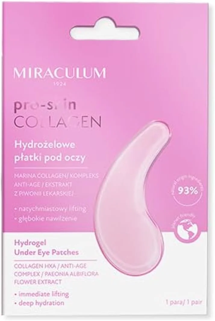 پچ زیر چشم هیدروژل کلاژن ضد پیری میراکلوم پرو اسکین برای تیرگی دور چشم، 1 جفت، صورتی پچ زیر چشم هیدروژل کلاژن ضد پیری میراکلوم پرو اسکین برای تیرگی دور چشم، 1 جفت، صورتی