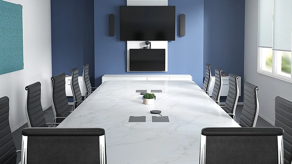 کیت کنفرانس ویدیویی Logitech Rally Plus، با 2 عدد بلندگوی Rally، 2 عدد میکروفون، رزولوشن تا 3840 x 2160، رابط SuperSpeed USB 3.0، مشکی | 960-001242